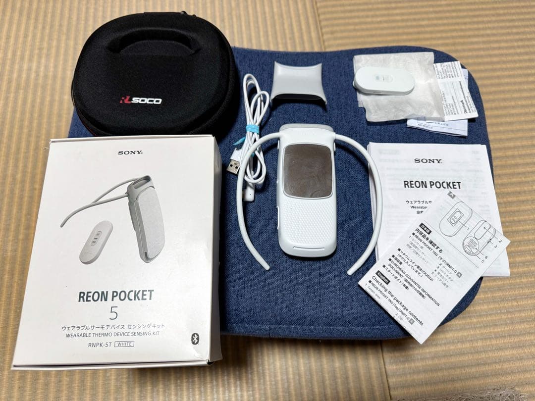 SONY REON POCKET 5 ネッククーラー 専用ケース付き　美品