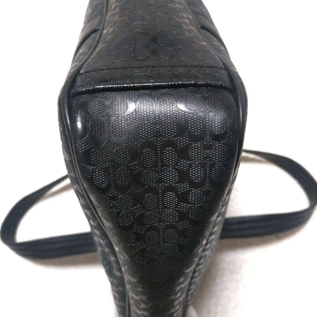 【美品】コーチ F70850 ヘリテージ シグネチャー 2way ビジネスバッグ