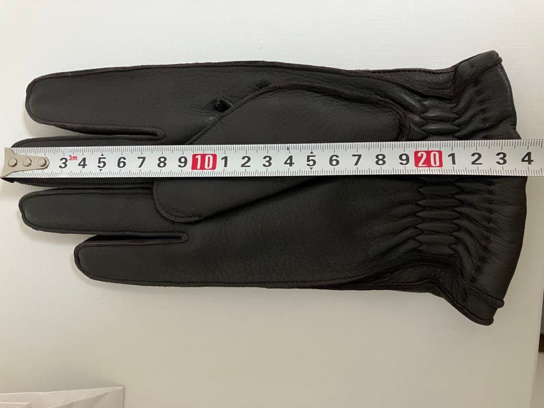 極美品【MEROLA】本革レザーグローブ／内側カシミヤ100％