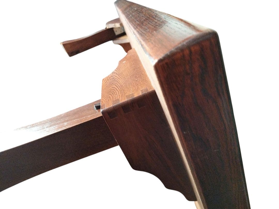 昭和レトロ 折りたたみ式座卓 天然木化粧合板