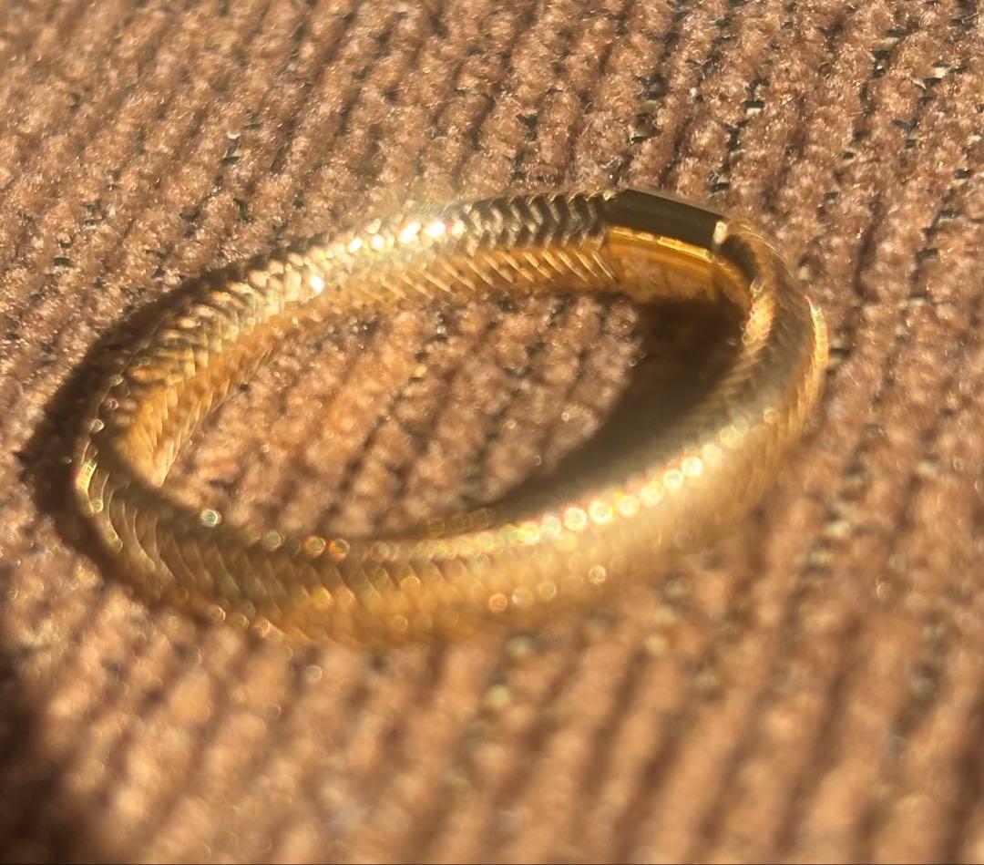 K18 YGデザインフリーリング