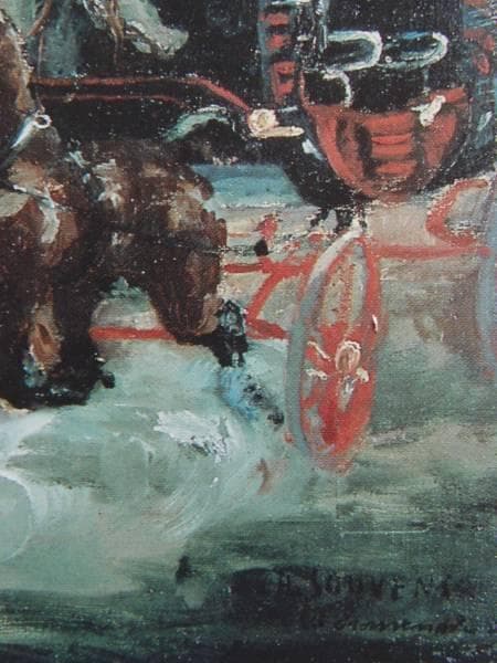 ロートレック、四頭立て馬車を駆る、希少画集画、状態良好、新品高級額装付