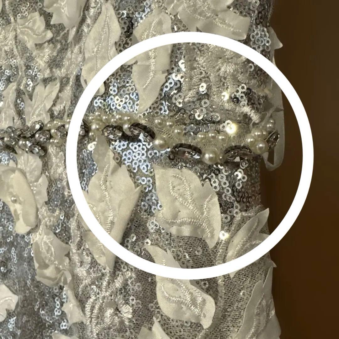 JEAN MACLEAN シルバーマーメイドドレス　スパンコール