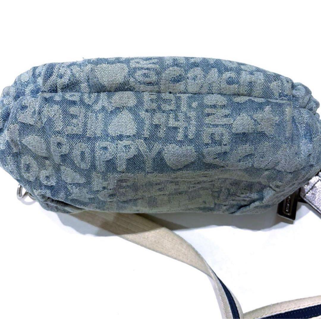 COACH コーチ ポピー デニム ワンショルダー ポーチ 肩掛け 2WAY