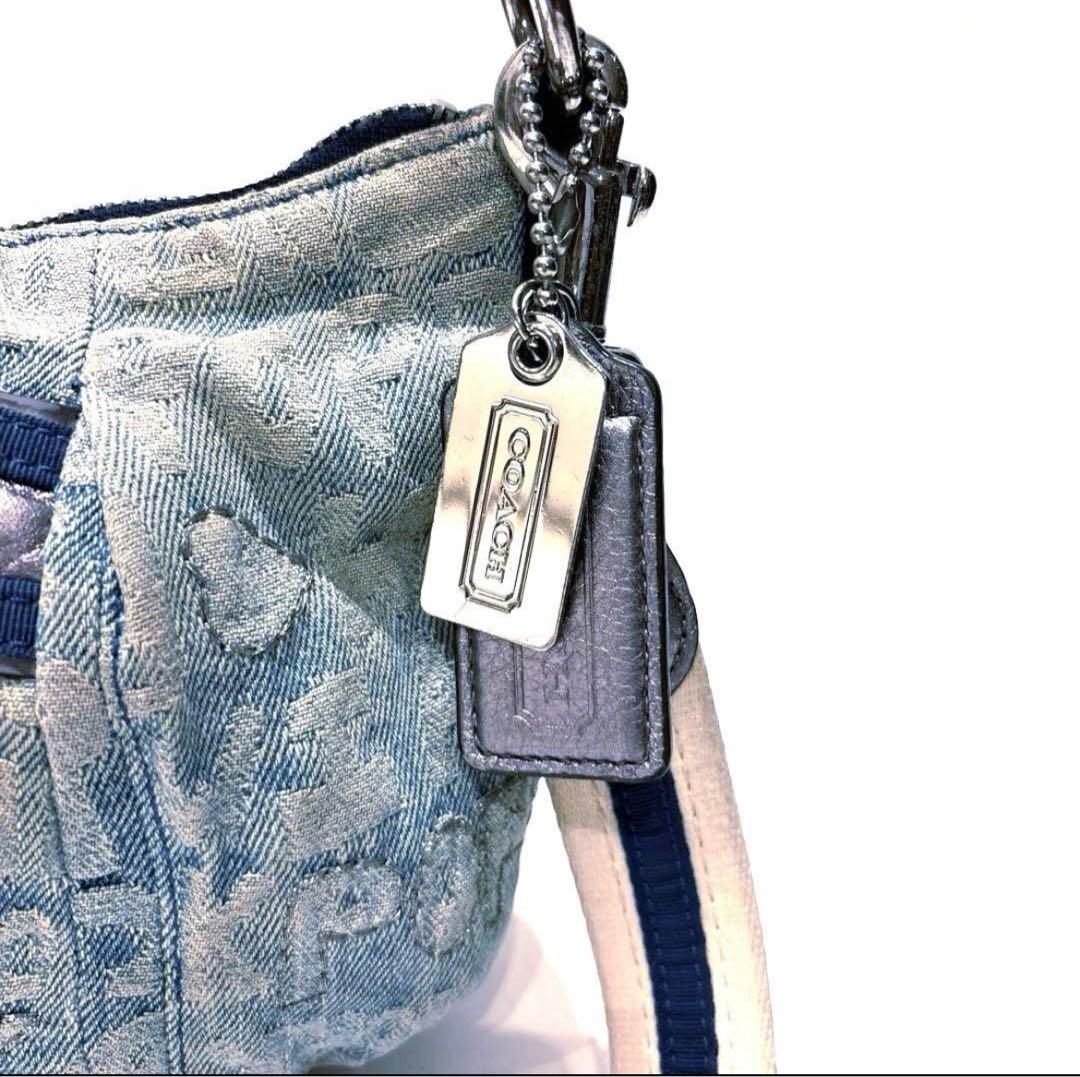 COACH コーチ ポピー デニム ワンショルダー ポーチ 肩掛け 2WAY