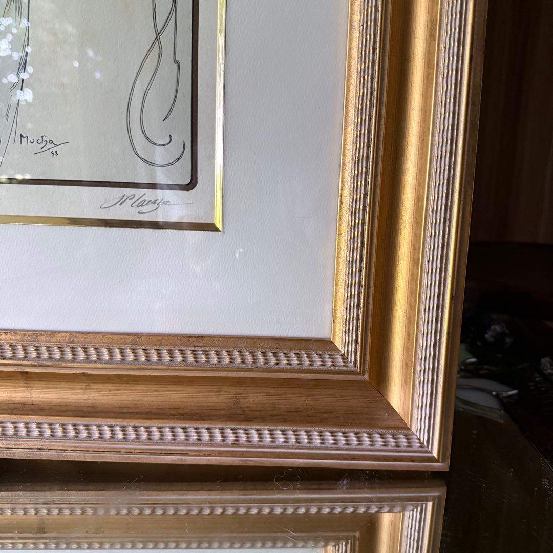 新春特別価格‼️ミュシャ「音楽」リトグラフ 版上と刷り師鉛筆サインあり