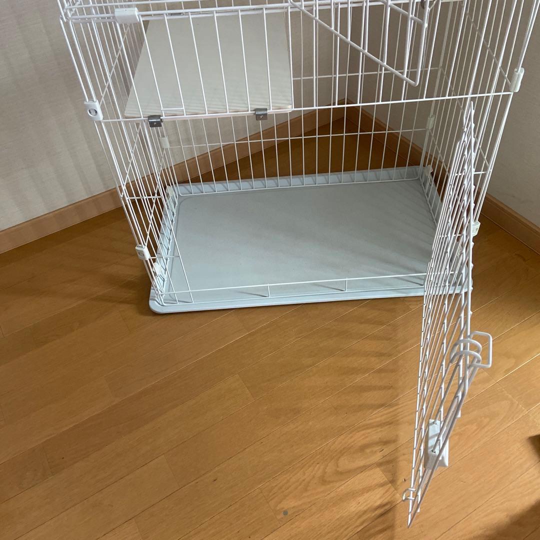 wag スリムキャットケージ　2段　ペット用品　猫　白　シンプル　インテリア