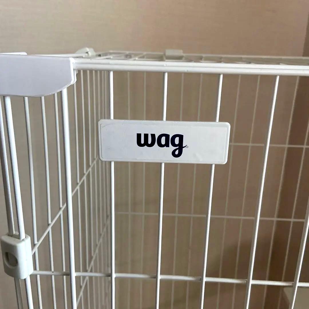 wag スリムキャットケージ　2段　ペット用品　猫　白　シンプル　インテリア