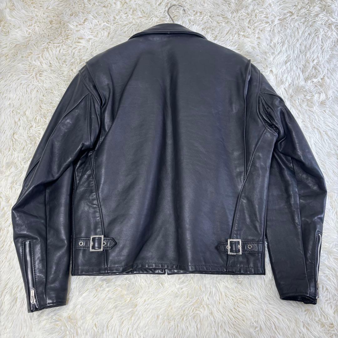 美品✨schott 642 レザージャケット　シングルライダース　牛革　40 黒