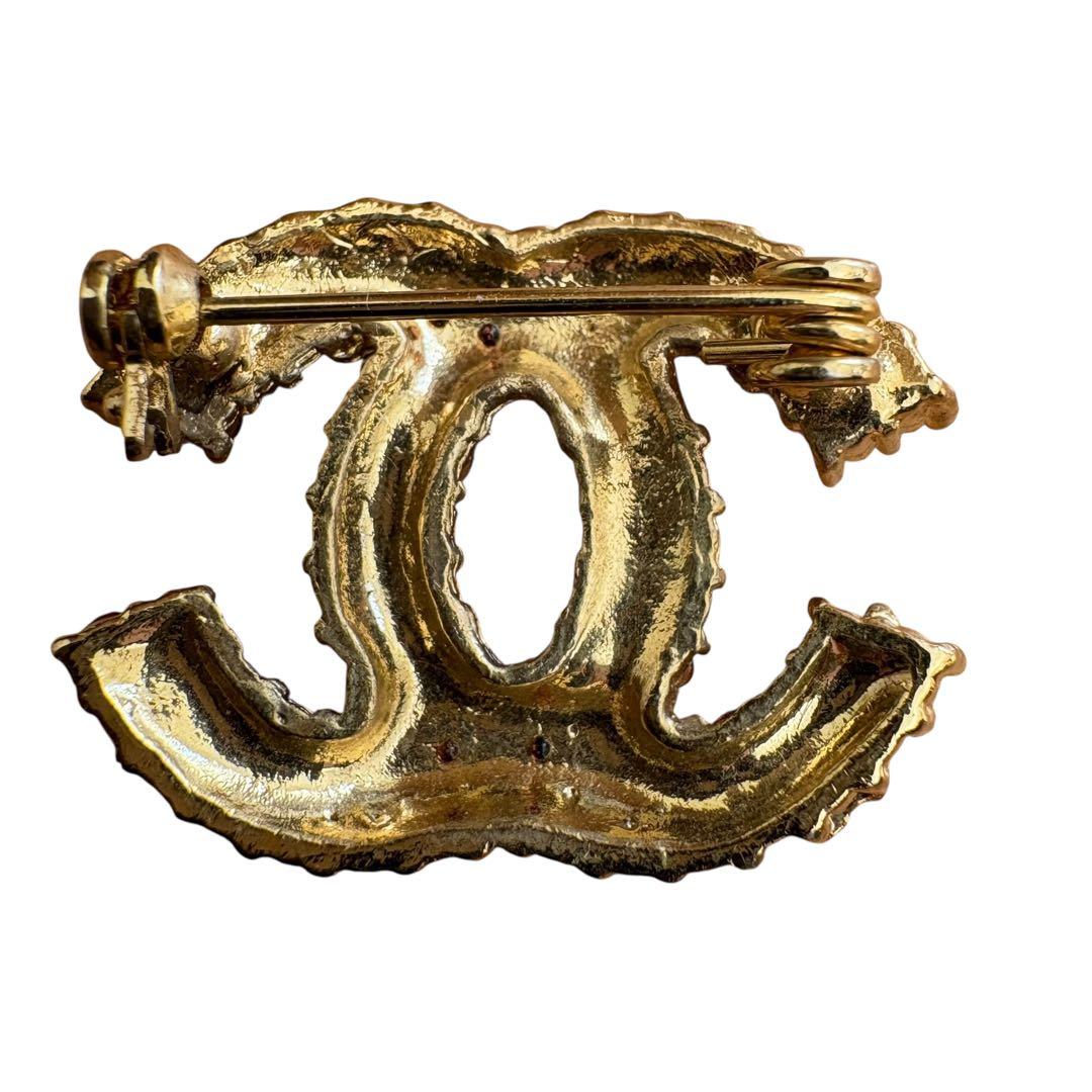 CHANEL CCロゴブローチ クリスタル装飾　ラインストーン　ココマーク