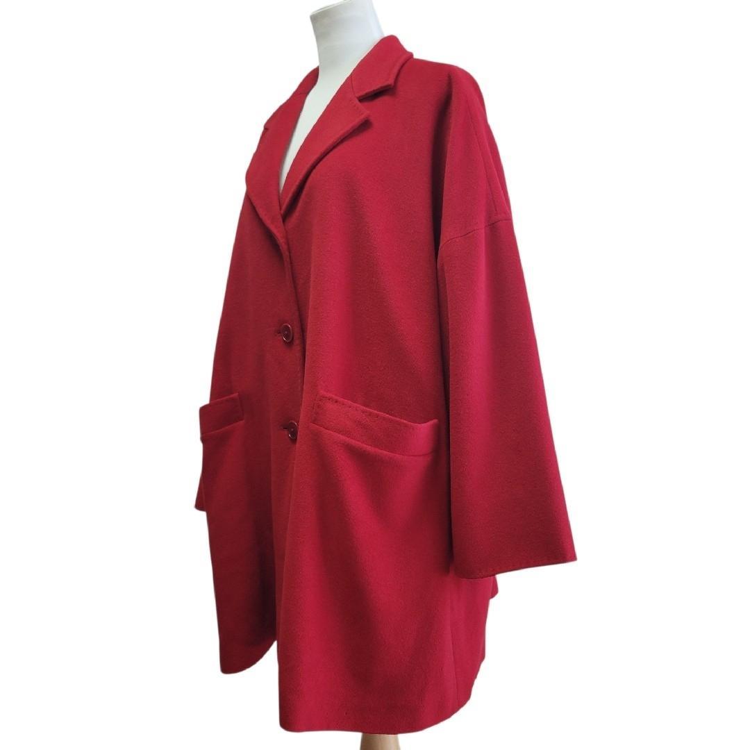 マックスマーラ　白タグ　ウールカシミヤアンゴラ混　オーバーサイズチェスターコート