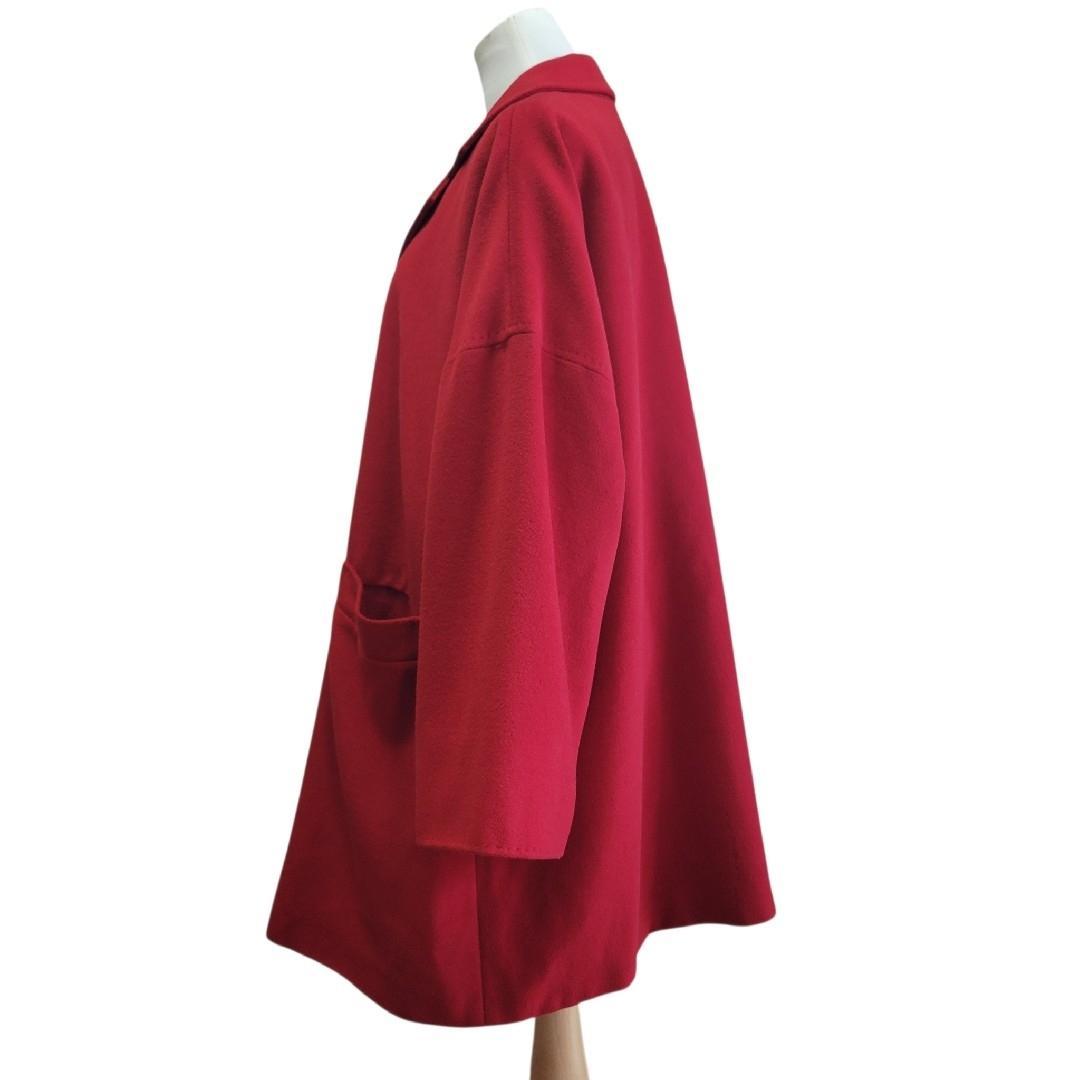 マックスマーラ　白タグ　ウールカシミヤアンゴラ混　オーバーサイズチェスターコート