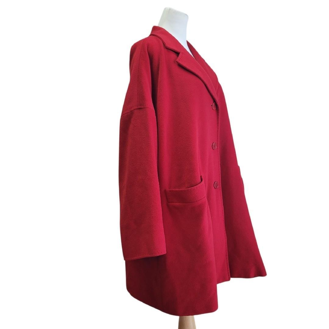 マックスマーラ　白タグ　ウールカシミヤアンゴラ混　オーバーサイズチェスターコート