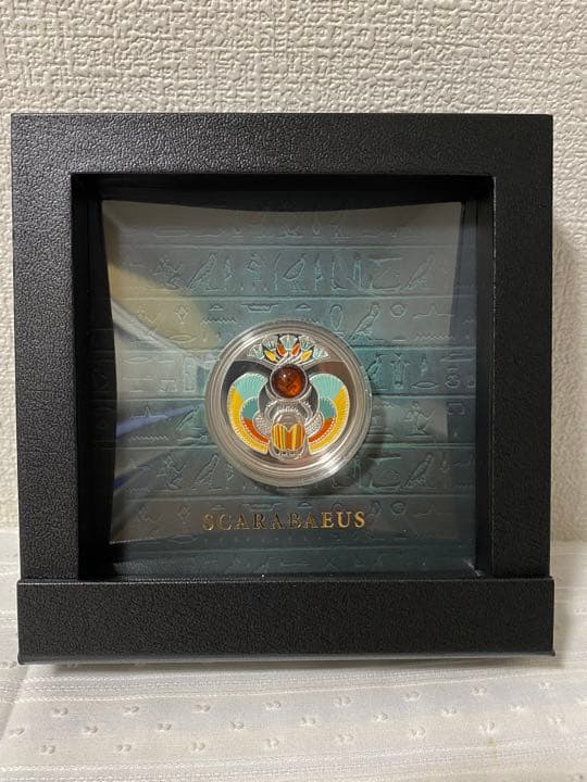 2022　ニウエ　スカラベ　琥珀　600個限定　銀貨　