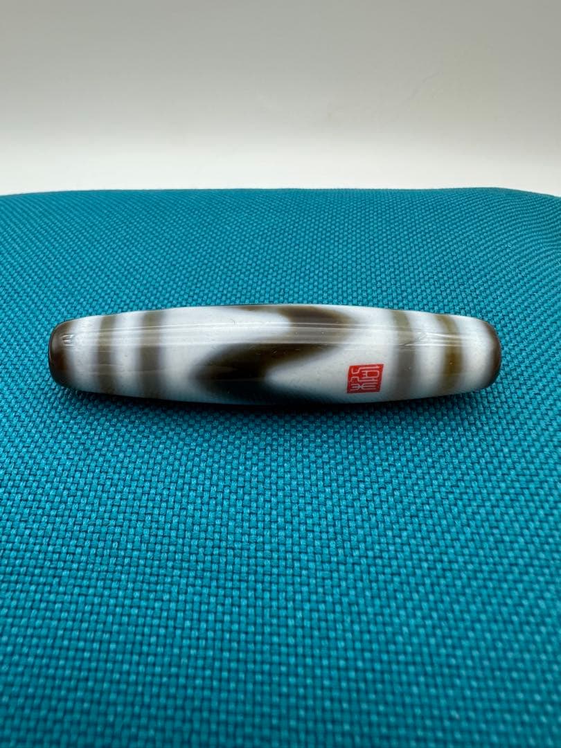 ☆天然石☆ 蔵伝 チベット 虎の牙天珠 古美術品 收藏品 稀少品（珍品刻印）