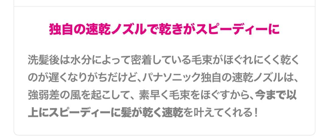 パナソニック ナノケア ヘアドライヤー高浸透ナノイー