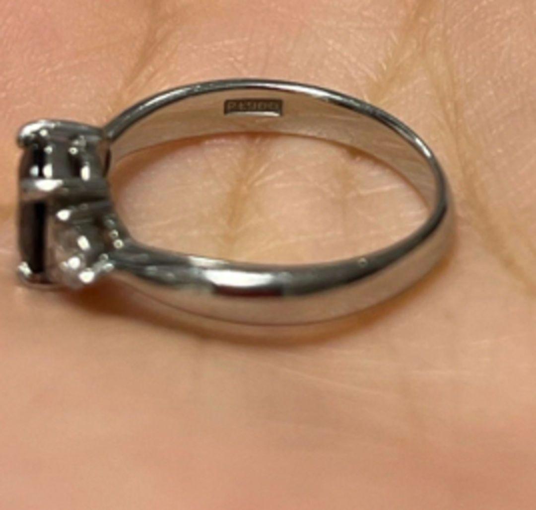 サファイア　リング　pt900