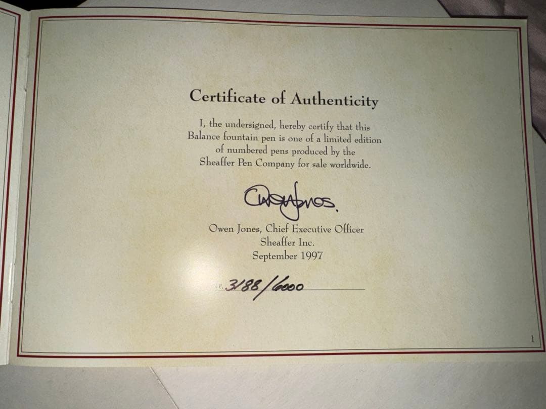 SHEAFFER'S BALANCE LIMITED EDITION 万年筆