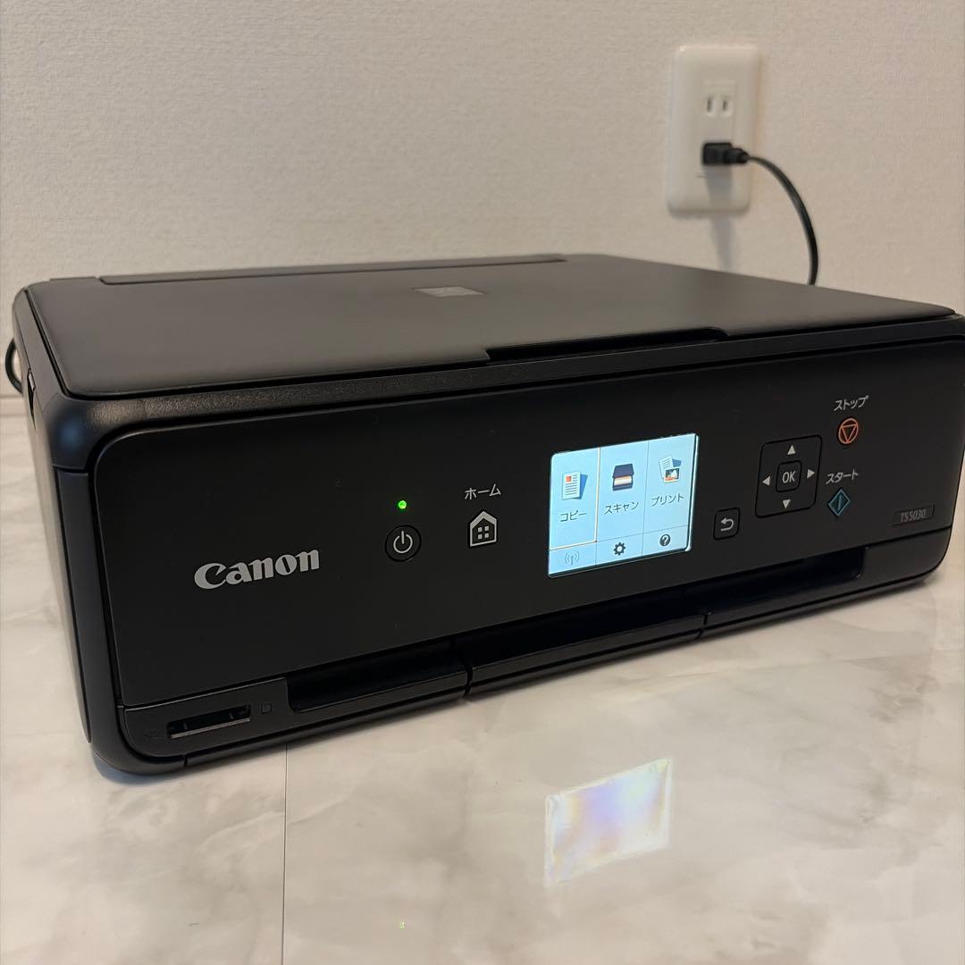 キャノンプリンター複合機TS5030美品　新品互換インク、ケーブル付Canon