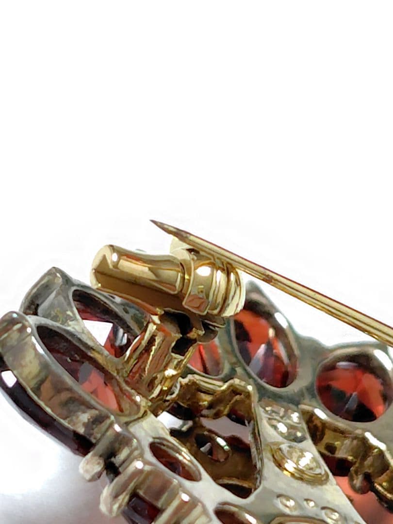 ロクザン　天然ガーネット　ブローチ　ペンダント　アクセサリー　ジュエリー