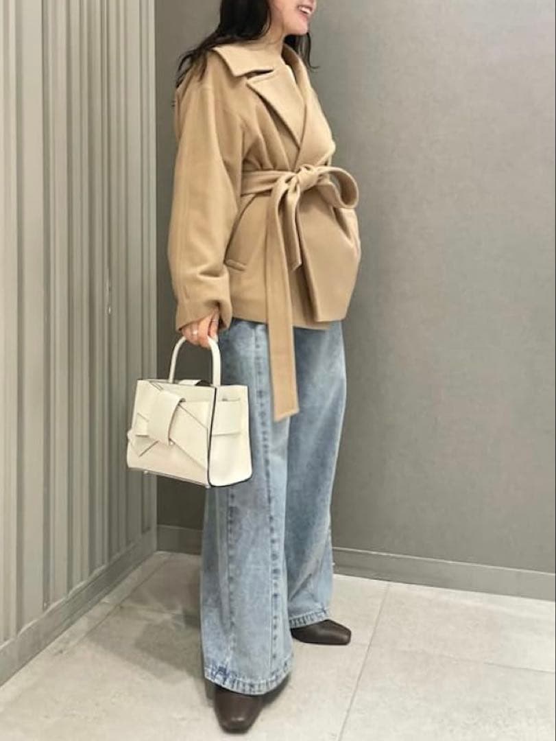 FRAY I.D ベージュ ビックカラーショートコート