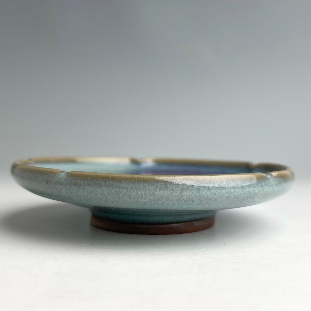 鈞窯紫斑釉陵花台 唐物 中国古玩 中国美術 唐物 擺件 A927+