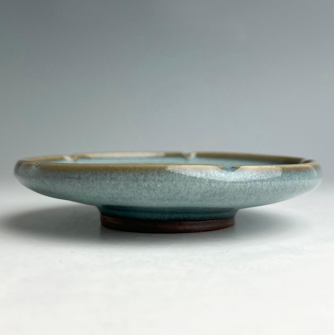 鈞窯紫斑釉陵花台 唐物 中国古玩 中国美術 唐物 擺件 A927+