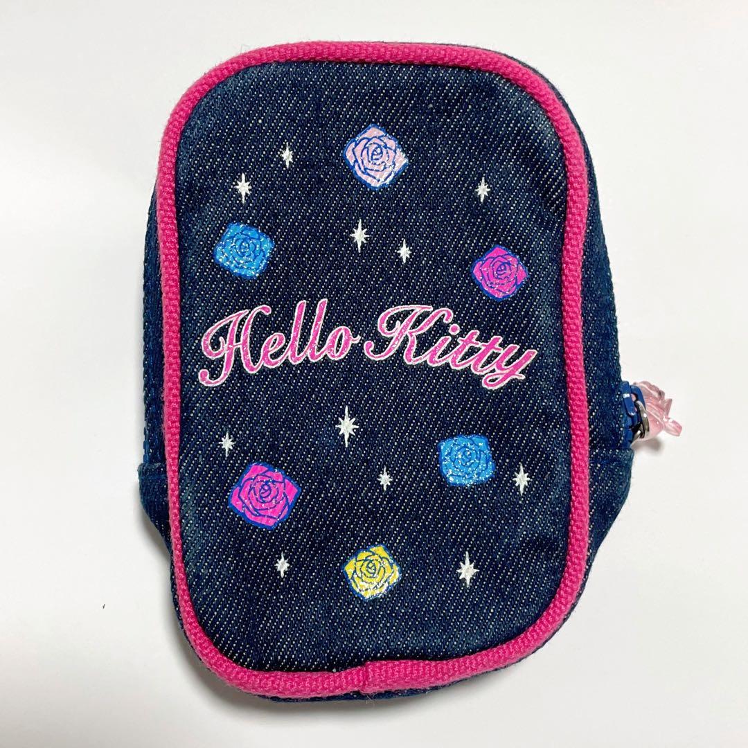 ハローキティ ウイングピース ユニコーン デニム ポーチ サンリオ レトロ 平成
