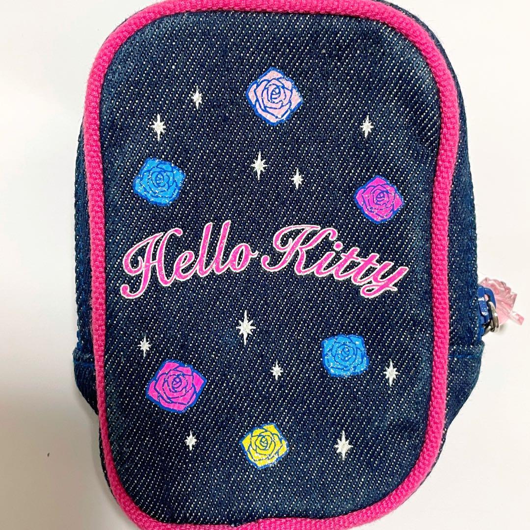 ハローキティ ウイングピース ユニコーン デニム ポーチ サンリオ レトロ 平成