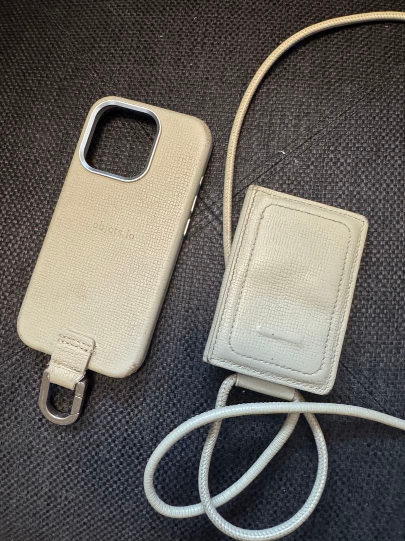 objcts.io 土屋鞄 iPhone15proカードケース ホワイトベージュ