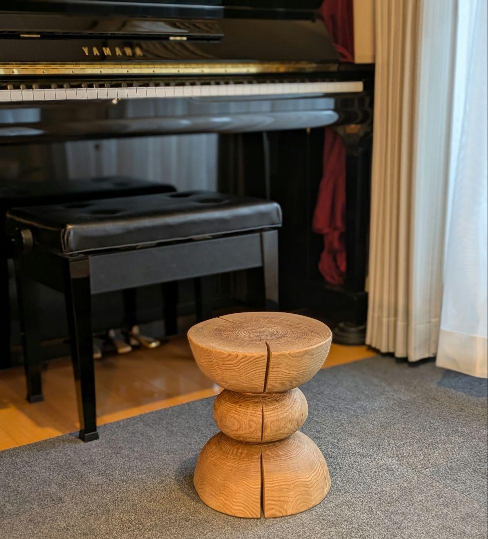 :)　栗　天然木　丸太　椅子　スツール　高さ約30.5㎝