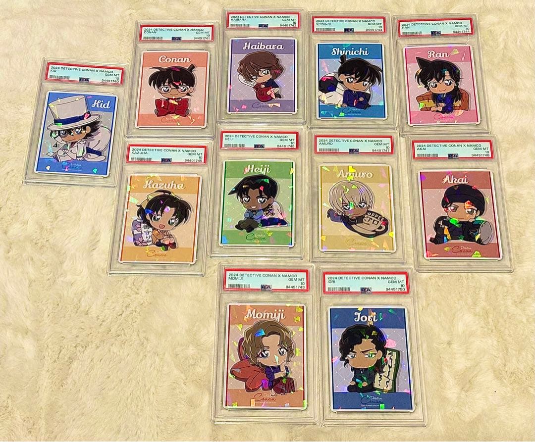 Psa10連番 名探偵コナン×ナムコ キャンペーン2024 カードコンプセット
