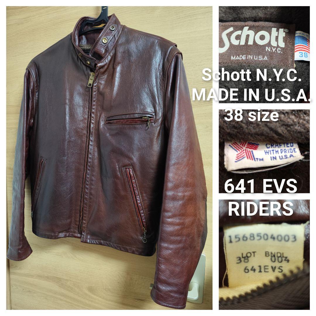 こ*ん様 ショット 38 M L 641 シングルライダース レザージャケット