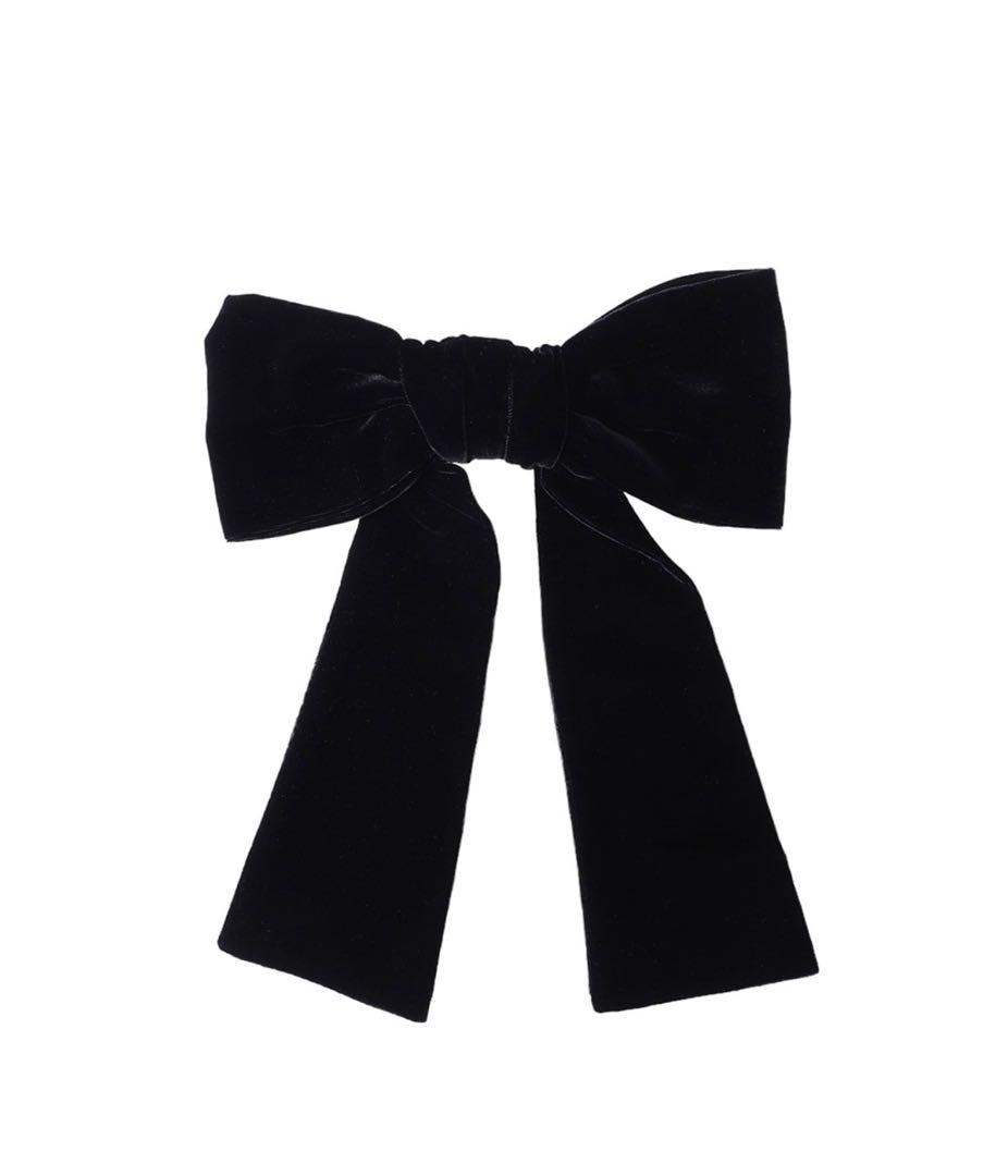 fetico VELVET BOW HAIR CLIP ブラック