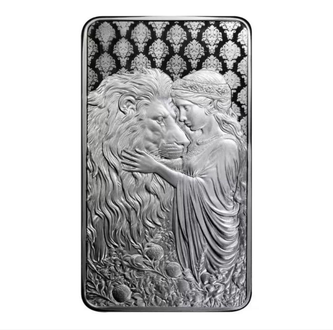 2024年 アメリカ「ウナとライオン」純銀 1オンス バー