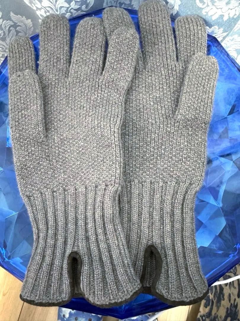 正規品Loro Pianaグレー手袋 メンズMサイズ