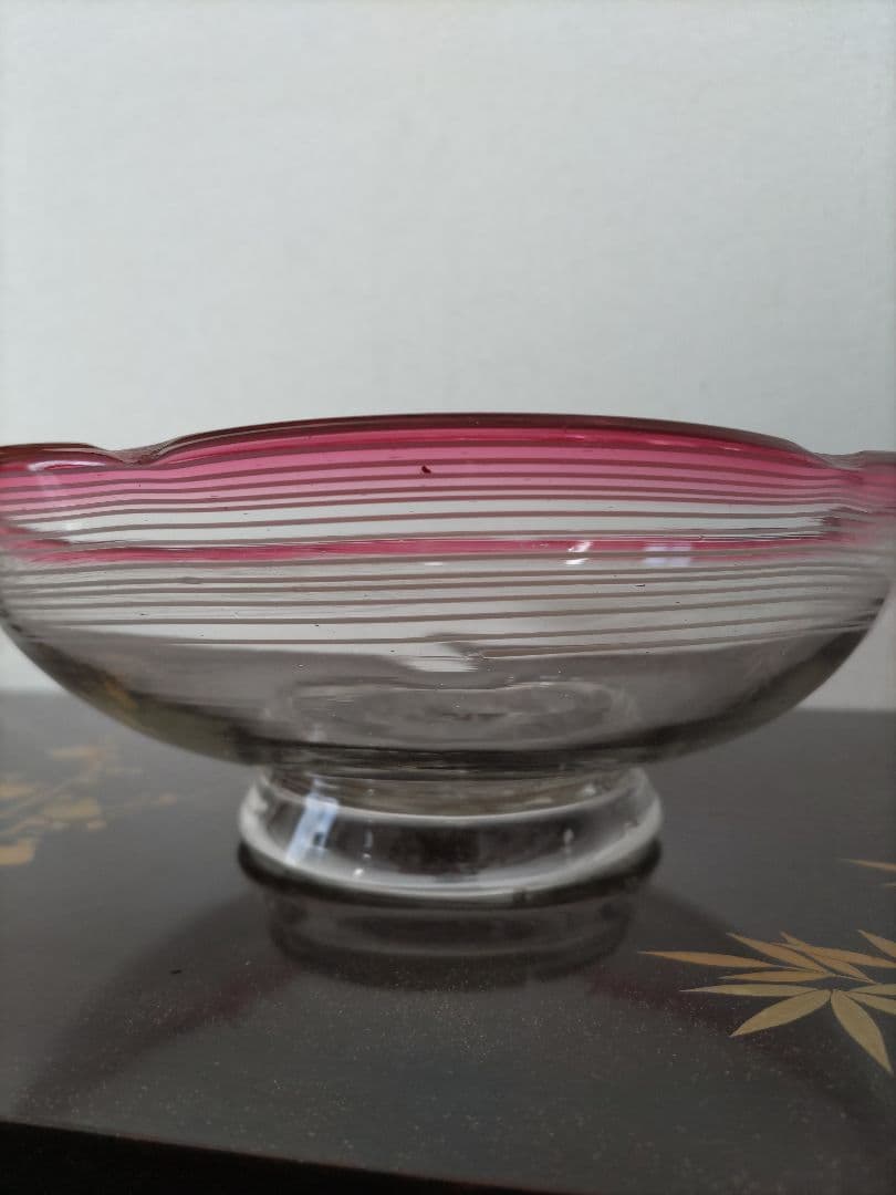 時代物　本物　赤べり　糸巻き中鉢