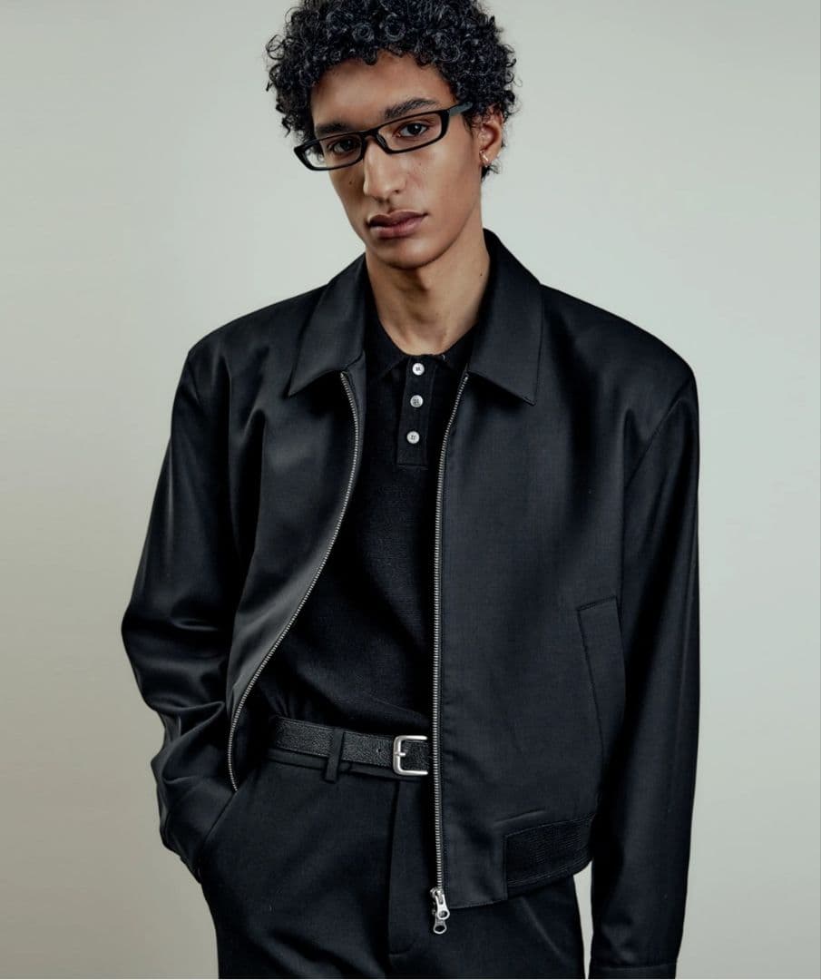 LMOOD セレニティウールブルゾンジャケットブラック