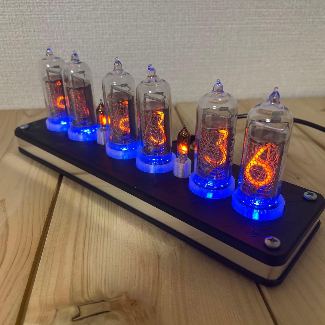 ニキシー管時計 NIXIE CLOCK IN-14 6桁 ケース付き