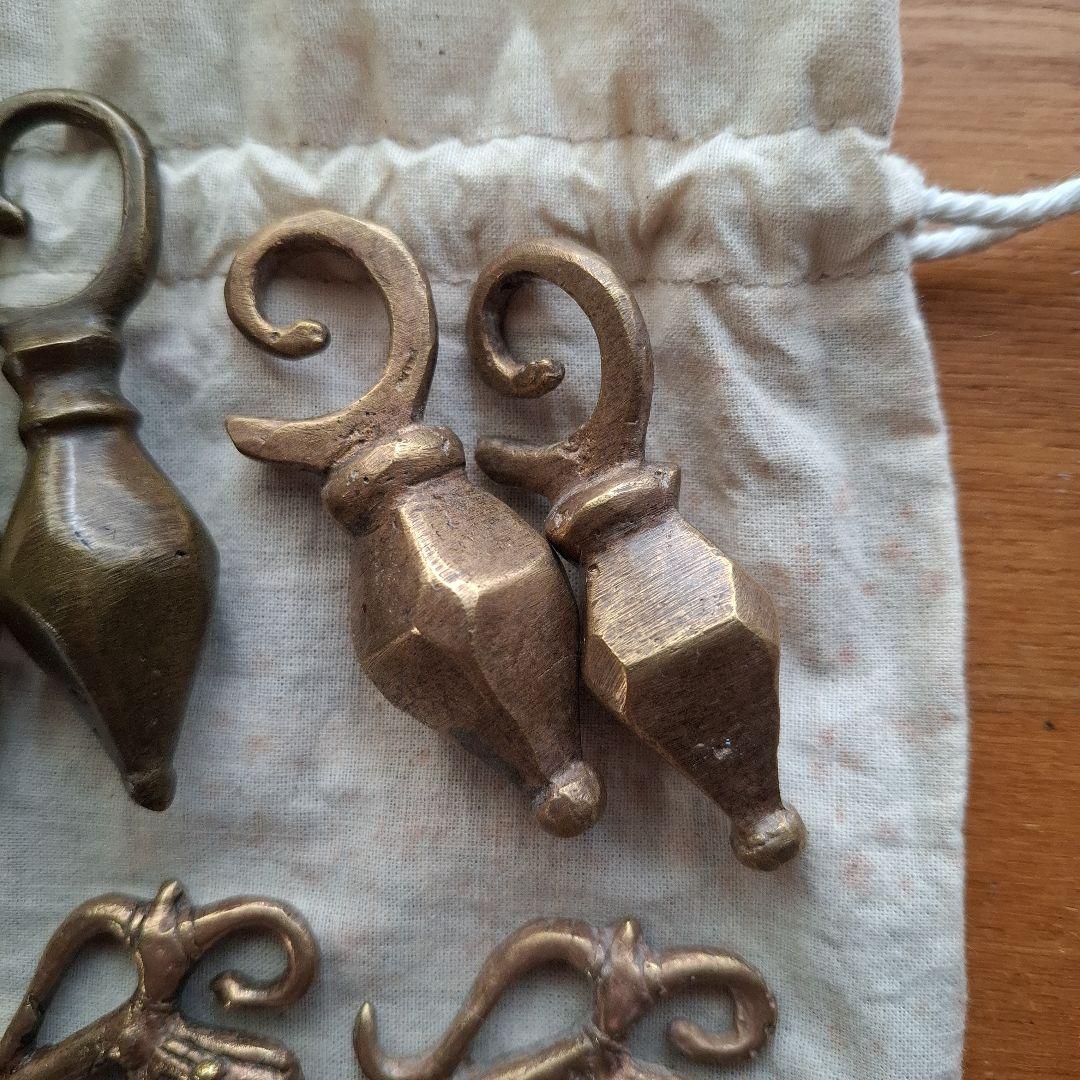 【希少】Orang ulu イヤリング 真鍮 アンティーク 部族 まとめ売り