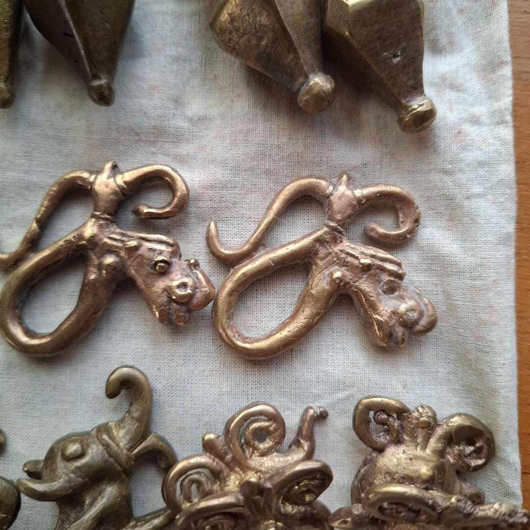 【希少】Orang ulu イヤリング 真鍮 アンティーク 部族 まとめ売り