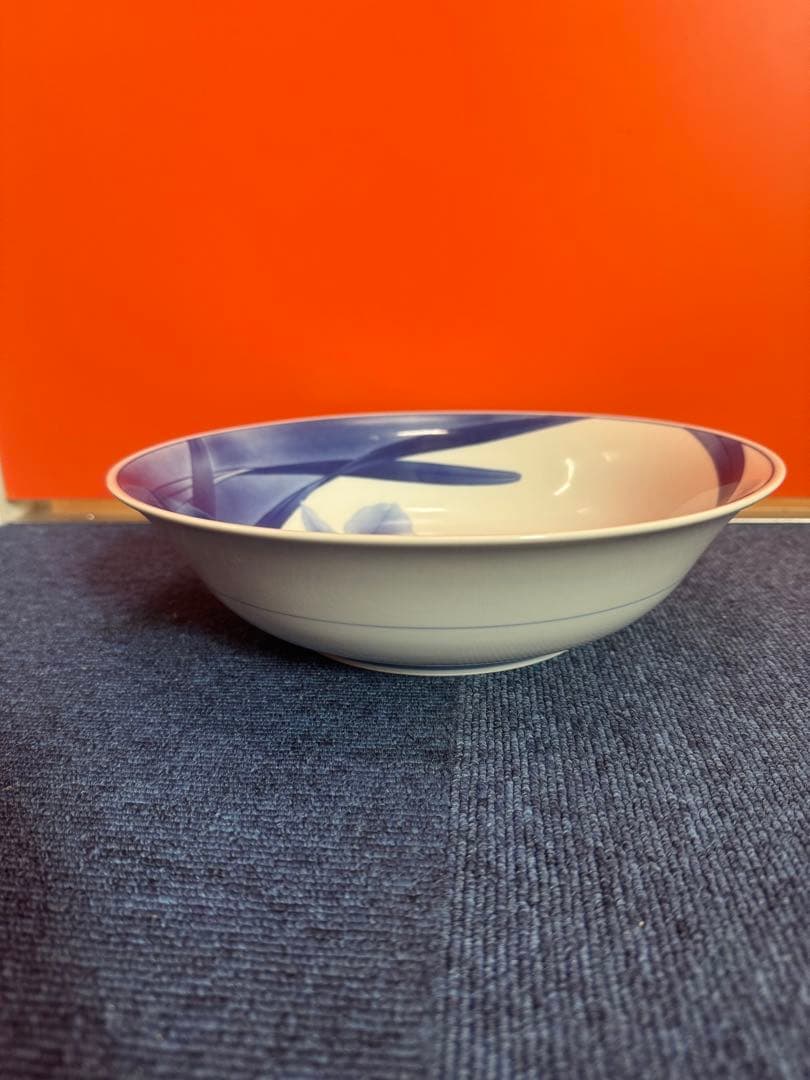 1774 香蘭社　染シンビ　深皿　26cm