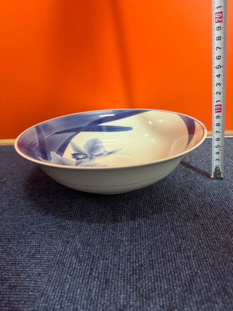 1774 香蘭社　染シンビ　深皿　26cm