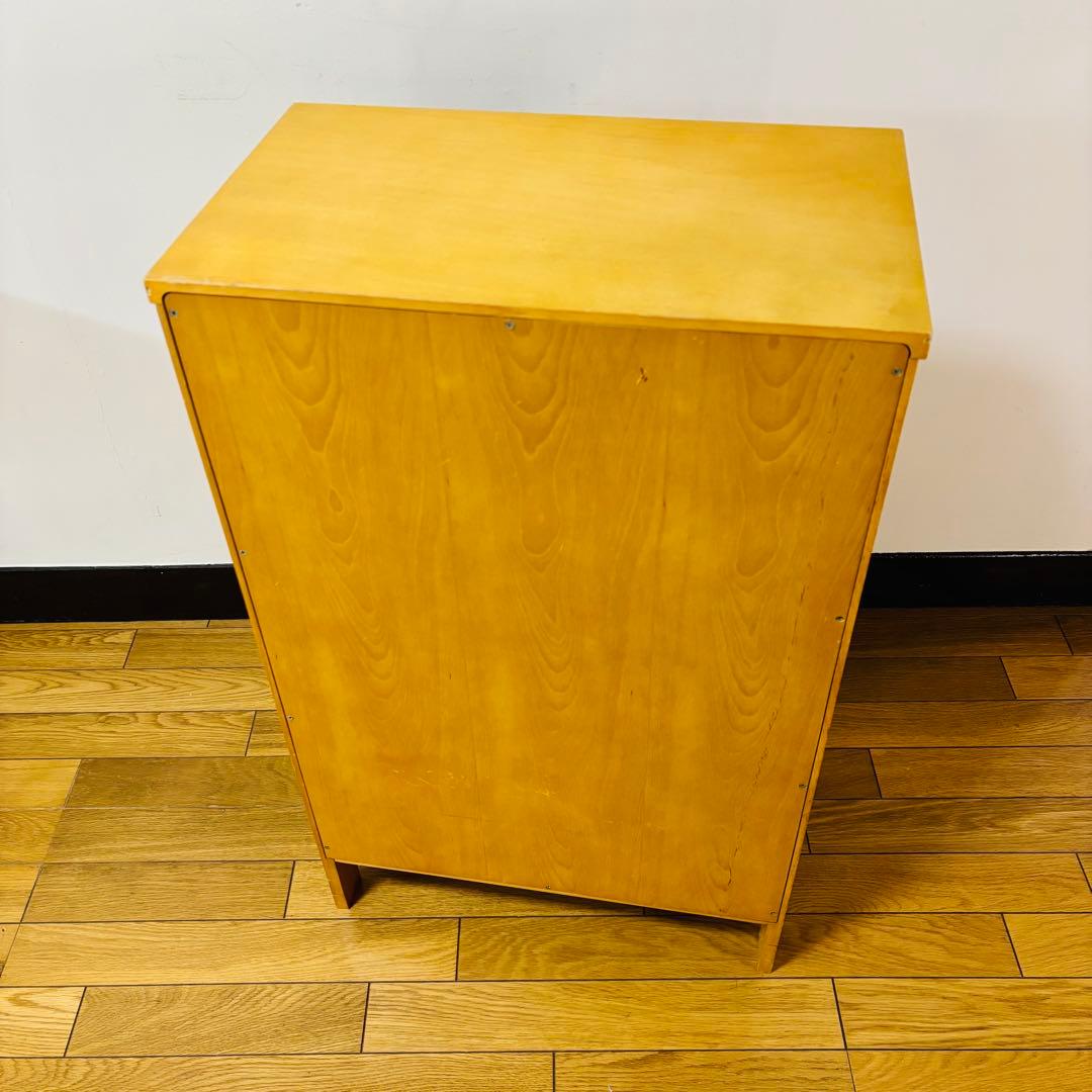 ビンテージ　キャビネット　前硝子引出し箱　昭和レトロ　送料込み