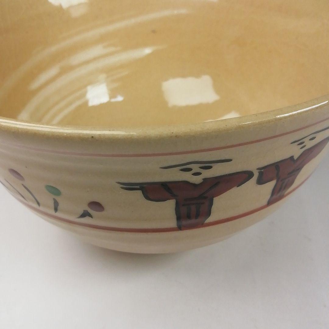 Ｔ３２８　茶碗　『赤膚焼』『尾西楽斎 造』　共箱　抹茶碗　茶道具