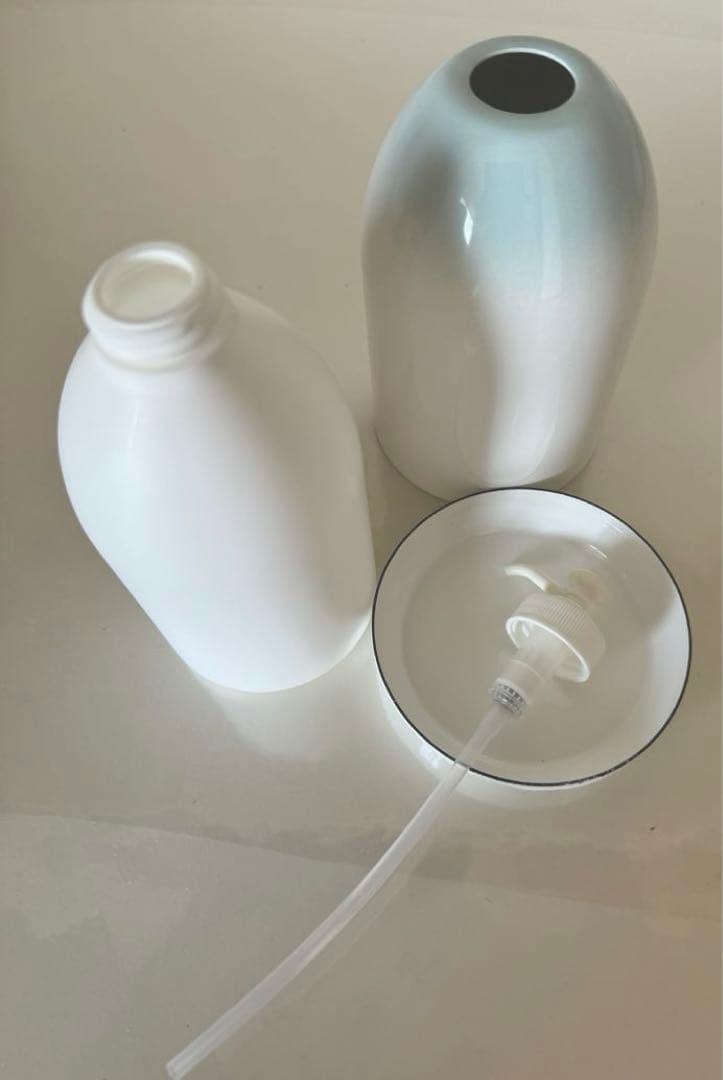 イマンポワージュブルーソープディスペンサー琺瑯