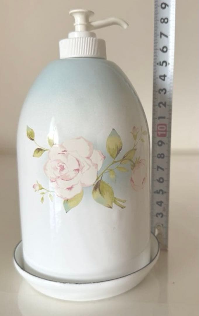 イマンポワージュブルーソープディスペンサー琺瑯