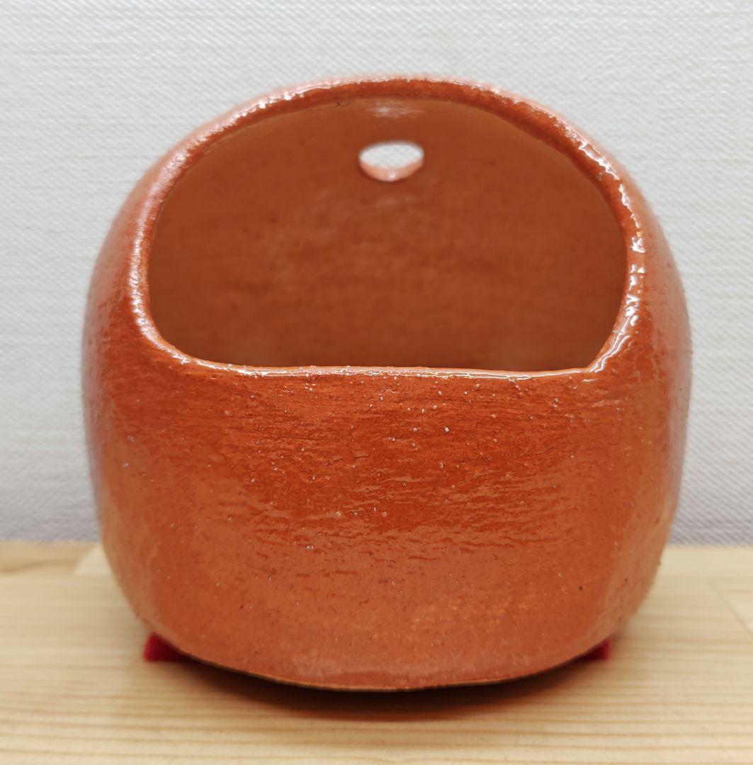 専用 送料込【逢絢亭】茶道具 火入 楽焼 赤楽 アンコ形 川嵜和楽 共箱入り