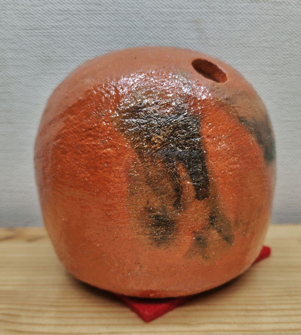 専用 送料込【逢絢亭】茶道具 火入 楽焼 赤楽 アンコ形 川嵜和楽 共箱入り