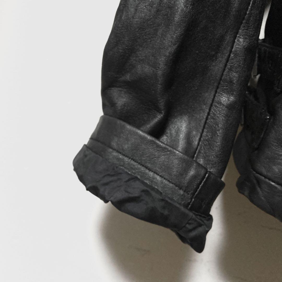 超美品 バーバリーブラックレーベル ライダースジャケット レザージャケット